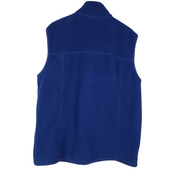 LL Bean Fleece Vest Men XL Tall Blue Polartec Full Zip Outdoors Zip Pockets Warm - Picture 2 of 12